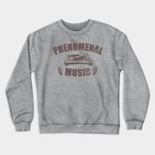 Phenomenal Music DJ, Music Lover, Beat Maker Turntable Crewneck Sweatshirt